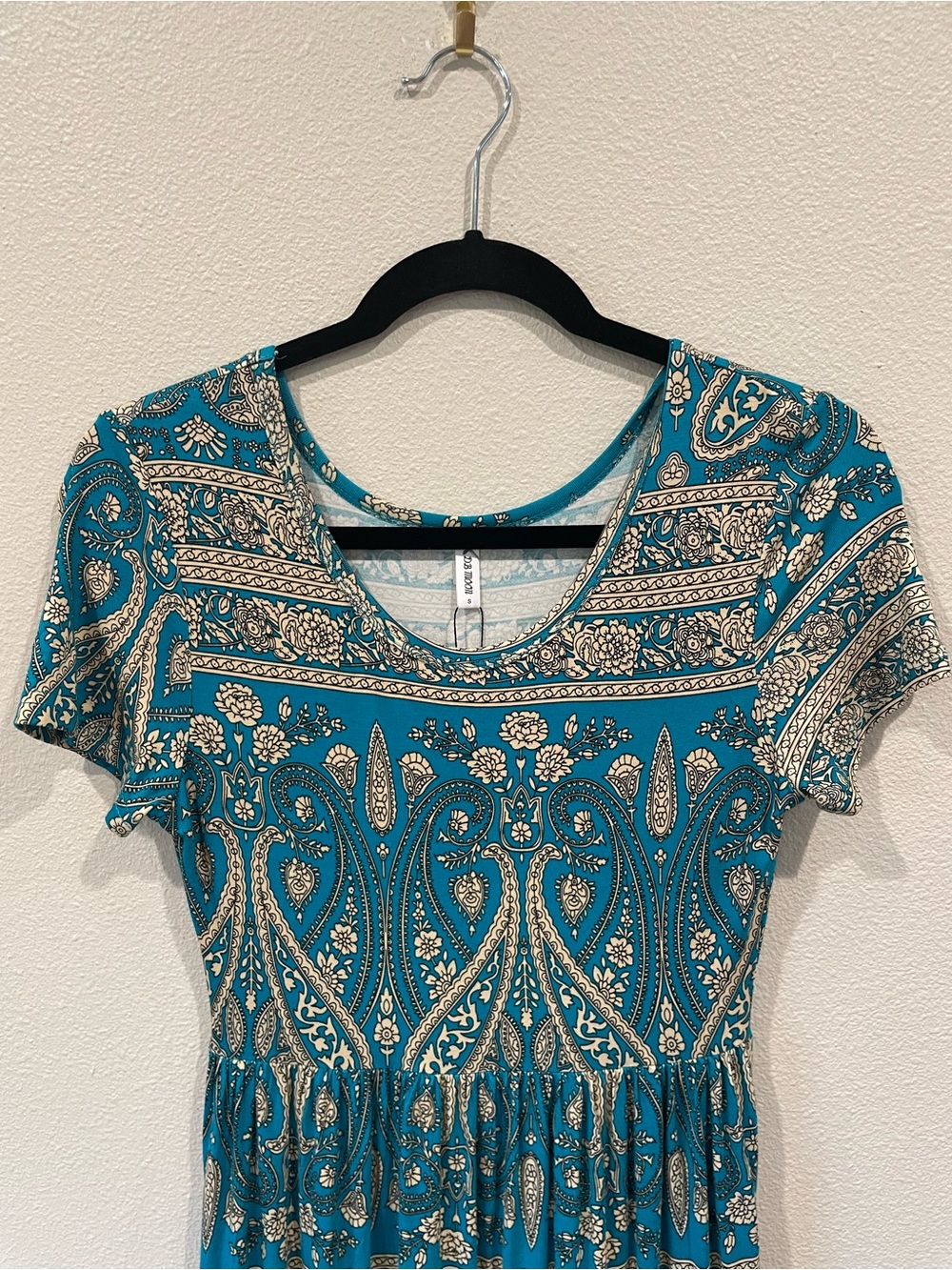 Da Moon Teal Paisley Maxi Dress - Picture 7 of 7